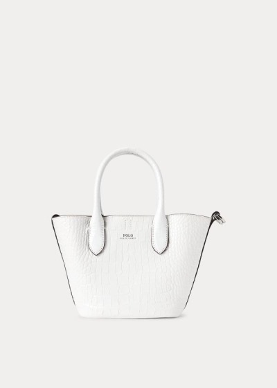 Bolsos De Mano Polo Ralph Lauren Mujer Blancos - Embossed Mini Bellport - SJFUN6804